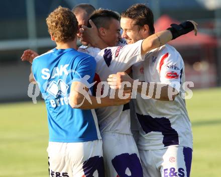 Fussball. Regionalliga. SAK gegen Voecklamarkt. Torjubel (SAK).
Klagenfurt, 8.8.2014.
Foto: Kuess
---
pressefotos, pressefotografie, kuess, qs, qspictures, sport, bild, bilder, bilddatenbank