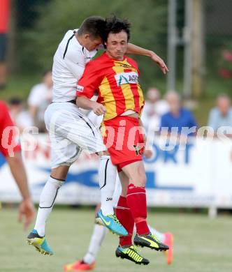 Fussball Regionalliga. ATSV Wolfsberg gegen WAC Amateure. Philipp Sattler, (ATSV), Sandro Widni (WAC Amateure). Wolfsberg, 8.8.2014.
Foto: Kuess
---
pressefotos, pressefotografie, kuess, qs, qspictures, sport, bild, bilder, bilddatenbank