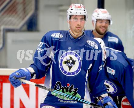 EBEL Eishockey Bundesliga. Training VSV.  Eric Hunter. Villach, am 8.8.2014.
Foto: Kuess
---
pressefotos, pressefotografie, kuess, qs, qspictures, sport, bild, bilder, bilddatenbank