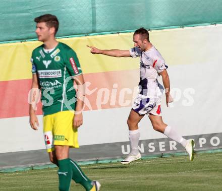 Fussball. Regionalliga. SAK gegen Voecklamarkt. Torjubel  Marjan Kropiunik (SAK). Klagenfurt, 8.8.2014.
Foto: Kuess
---
pressefotos, pressefotografie, kuess, qs, qspictures, sport, bild, bilder, bilddatenbank