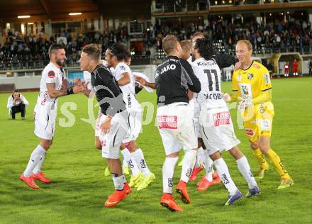 Fussball Bundesliga. RZ Pellets WAC gegen SV Josko Ried. Jubel (WAC). Wolfsberg, am 16.8.2014.
Foto: Kuess

---
pressefotos, pressefotografie, kuess, qs, qspictures, sport, bild, bilder, bilddatenbank