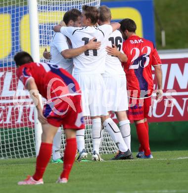 Fussball Regionalliga. RZ Pellets WAC Amateure gegen SAK. Torjubel WAC. Wolfsberg, 17.8.2014.
Foto: Kuess
---
pressefotos, pressefotografie, kuess, qs, qspictures, sport, bild, bilder, bilddatenbank