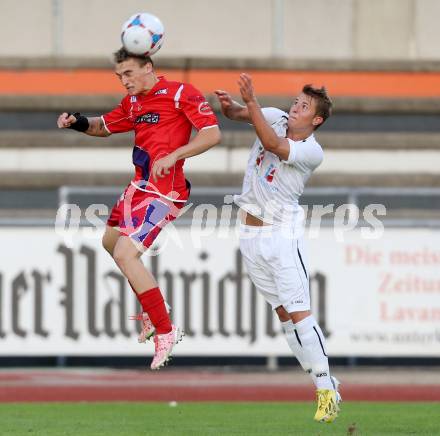 Fussball Regionalliga. RZ Pellets WAC Amateure gegen SAK. Daniel Rechberger, (WAC), Tadej Zagar-Knez (SAK). Wolfsberg, 17.8.2014.
Foto: Kuess
---
pressefotos, pressefotografie, kuess, qs, qspictures, sport, bild, bilder, bilddatenbank