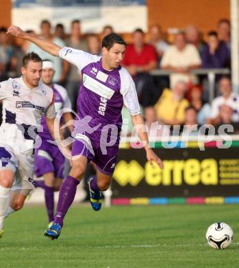 Fussball Regionalliga. SAK gegen SK Auustria Klagenfurt.  Bernd Kager (Austria Klagenfurt). Welzenegg, am 22.8.2014.
Foto: Kuess
---
pressefotos, pressefotografie, kuess, qs, qspictures, sport, bild, bilder, bilddatenbank