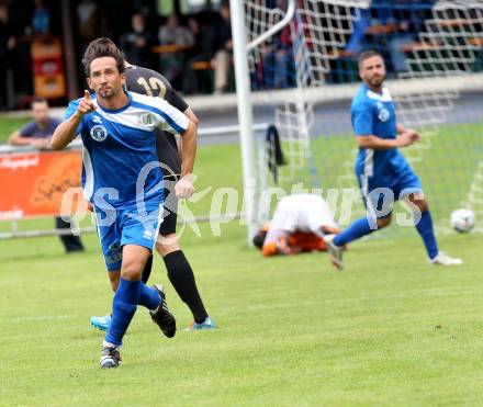 Fussball. Kaerntner Liga. Koettmannsdorf gegen ASV. Torjubel Matthias Dollinger (ASV). Koettmannsdorf, 24.8.2014.
Foto: Kuess
---
pressefotos, pressefotografie, kuess, qs, qspictures, sport, bild, bilder, bilddatenbank