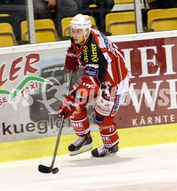 EBEL. Eishockey Bundesliga. KAC gegen KHL Medvescak Zagreb. Kim Stroemberg (KAC). Klagenfurt, am 27.8.2014.
Foto: Kuess 

---
pressefotos, pressefotografie, kuess, qs, qspictures, sport, bild, bilder, bilddatenbank