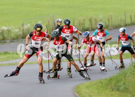 Nordische Kombination. FIS Sommer Grand Prix. Tomaz Druml (AUT), Maxime Laheurte (FRA), Bernhard Gruber (AUT). Villacher Alpenarena, am 27.8.2014.
Foto: Kuess
---
pressefotos, pressefotografie, kuess, qs, qspictures, sport, bild, bilder, bilddatenbank