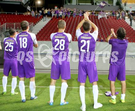 Fussball. Regionalliga. Austria Klagenfurt gegen Allerheiligen. Jubel Austria. Klagenfurt, 29.8.2014.
Foto: Kuess
---
pressefotos, pressefotografie, kuess, qs, qspictures, sport, bild, bilder, bilddatenbank