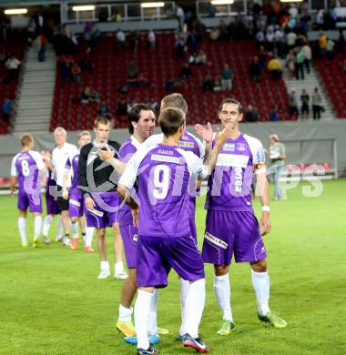 Fussball. Regionalliga. Austria Klagenfurt gegen Allerheiligen. Jubel Austria. Klagenfurt, 29.8.2014.
Foto: Kuess
---
pressefotos, pressefotografie, kuess, qs, qspictures, sport, bild, bilder, bilddatenbank