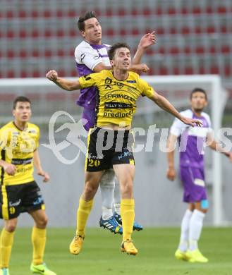 Fussball. Regionalliga. Austria Klagenfurt gegen Allerheiligen. Bernd Kager, (Austria Klagenfurt), Marko Drevensek (Allerheiligen). Klagenfurt, 29.8.2014.
Foto: Kuess
---
pressefotos, pressefotografie, kuess, qs, qspictures, sport, bild, bilder, bilddatenbank