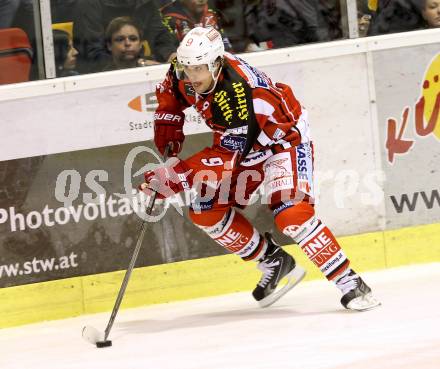 EBEL. Eishockey Bundesliga. KAC gegen Starbulls Rosenheim. Luke Pither (KAC). Klagenfurt, am 31.8.2014.
Foto: Kuess 

---
pressefotos, pressefotografie, kuess, qs, qspictures, sport, bild, bilder, bilddatenbank