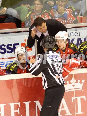 EBEL. Eishockey Bundesliga. KAC gegen Starbulls Rosenheim.  Trainer Martin Stloukal (KAC). Klagenfurt, am 31.8.2014.
Foto: Kuess 

---
pressefotos, pressefotografie, kuess, qs, qspictures, sport, bild, bilder, bilddatenbank