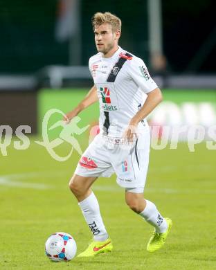 Fussball Bundesliga. RZ Pellets WAC gegen SC Wiener Neustadt. Manuel Weber (WAC). Wolfsberg, am 30.8.2014.
Foto: Kuess

---
pressefotos, pressefotografie, kuess, qs, qspictures, sport, bild, bilder, bilddatenbank