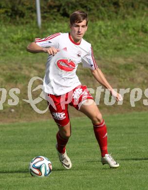 Fussball Unterliga Ost. Ludmannsdorf gegen Mittlern. Markus Partl (Ludmannsdorf). Ludmannsdorf, am 31.8.2014. 
Foto: Kuess
---
pressefotos, pressefotografie, kuess, qs, qspictures, sport, bild, bilder, bilddatenbank