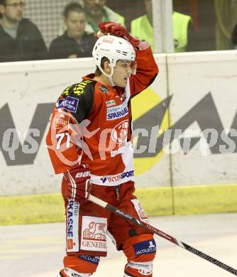 EBEL. Eishockey Bundesliga. KAC gegen Starbulls Rosenheim. Florian Kurath (KAC). Klagenfurt, am 31.8.2014.
Foto: Kuess 

---
pressefotos, pressefotografie, kuess, qs, qspictures, sport, bild, bilder, bilddatenbank