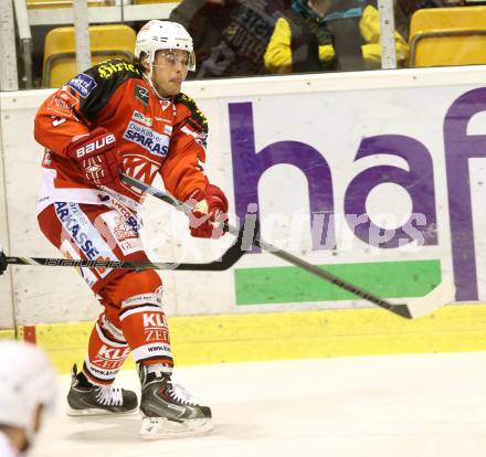 EBEL. Eishockey Bundesliga. KAC gegen Starbulls Rosenheim.  Luke Pither,  (KAC). Klagenfurt, am 31.8.2014.
Foto: Kuess 

---
pressefotos, pressefotografie, kuess, qs, qspictures, sport, bild, bilder, bilddatenbank