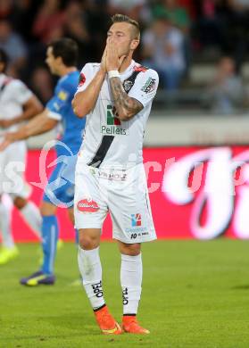 Fussball Bundesliga. RZ Pellets WAC gegen SC Wiener Neustadt. Peter Zulj (WAC). Wolfsberg, am 30.8.2014.
Foto: Kuess

---
pressefotos, pressefotografie, kuess, qs, qspictures, sport, bild, bilder, bilddatenbank