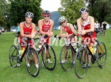 Woerthersee Triathlon. Beatrice Weiss, Lukas Kollegger, Rene Hilber, Anna Moitzi. Krumpendorf, am 31.8.2014.
Foto: Kuess
---
pressefotos, pressefotografie, kuess, qs, qspictures, sport, bild, bilder, bilddatenbank