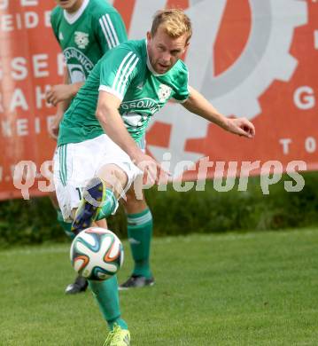 Fussball Unterliga Ost. Ludmannsdorf gegen Mittlern. Thomas Hoeller  (Mittlern). Ludmannsdorf, am 31.8.2014. 
Foto: Kuess
---
pressefotos, pressefotografie, kuess, qs, qspictures, sport, bild, bilder, bilddatenbank