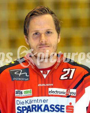 EBEL. Eishockey Bundesliga. KAC. Mannschaftspraesentation. Portrait.  Manuel Geier. Klagenfurt, am 2.9.2014.
Foto: Kuess 

---
pressefotos, pressefotografie, kuess, qs, qspictures, sport, bild, bilder, bilddatenbank