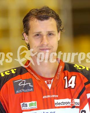 EBEL. Eishockey Bundesliga. KAC. Mannschaftspraesentation. Portrait.  Johannes Reichel. Klagenfurt, am 2.9.2014.
Foto: Kuess 

---
pressefotos, pressefotografie, kuess, qs, qspictures, sport, bild, bilder, bilddatenbank