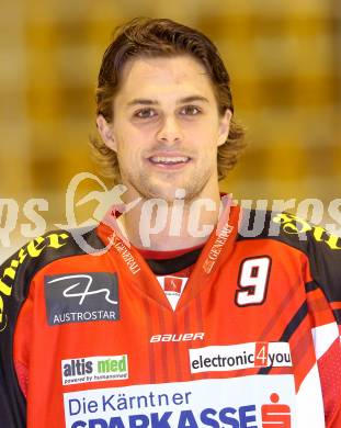 EBEL. Eishockey Bundesliga. KAC. Mannschaftspraesentation. Portrait.  Luke Pither. Klagenfurt, am 2.9.2014.
Foto: Kuess 

---
pressefotos, pressefotografie, kuess, qs, qspictures, sport, bild, bilder, bilddatenbank