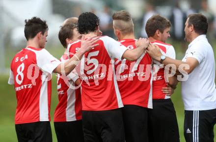 Fussball 1. KLasse C1.  Sirnitz gegen Eberstein. Torjubel  (Sirnitz). Sirnitz, am 30.8.2014.
Foto: Kuess
---
pressefotos, pressefotografie, kuess, qs, qspictures, sport, bild, bilder, bilddatenbank