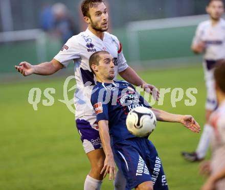 Fussball Regionalliga. SAK gegen Kalsdorf. Murat Veliu, (SAK), Marvin Weinberger (Kalsdorf). Klagenfurt, 5.9.2014.
Foto: Kuess
---
pressefotos, pressefotografie, kuess, qs, qspictures, sport, bild, bilder, bilddatenbank