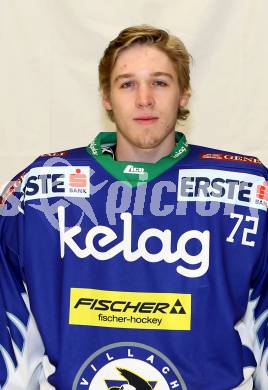 EBEL. Eishockey Bundesliga. Mannschaftsfototermin VSV.  Lukas Herzog. Villach, am 5.9.2014.
Foto: Kuess
---
pressefotos, pressefotografie, kuess, qs, qspictures, sport, bild, bilder, bilddatenbank