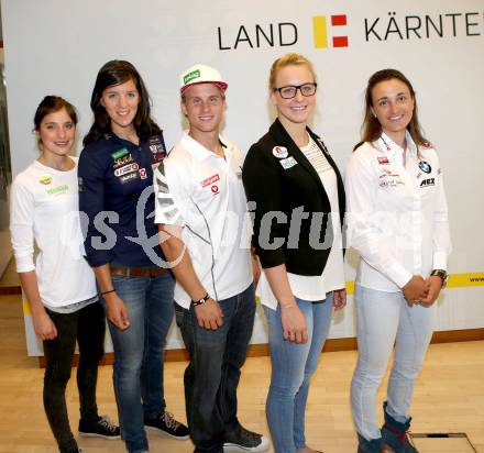 Triathlon, Snowboard, Rudern, Segeln, Schwimmen. Fototermin bei Landeshauptmann Peter Kaiser. Lisa Perterer, Magdalena Lobnig, Hanno Douschan,  Lisa Zaiser, Lara Vadlau. Klagenfurt, am 5.9.2014.
Foto: Kuess
---
pressefotos, pressefotografie, kuess, qs, qspictures, sport, bild, bilder, bilddatenbank