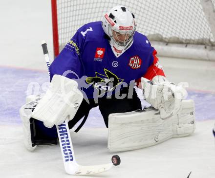 Eishockey. Champions Hockey League VSV gegen Briancon Diables Rouges. Jean Philippe Lamoureux (VSV). Villach, 4.9.2014.
Foto: Kuess 
---
pressefotos, pressefotografie, kuess, qs, qspictures, sport, bild, bilder, bilddatenbank