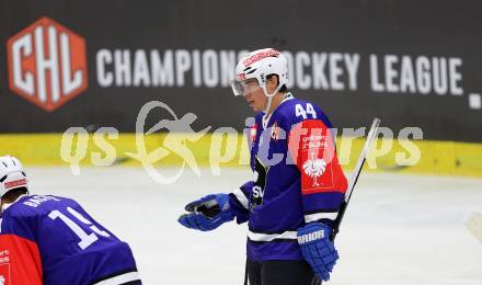 Eishockey. Champions Hockey League VSV gegen Briancon Diables Rouges. Geoff Waugh (VSV). Villach, 4.9.2014.
Foto: Kuess 
---
pressefotos, pressefotografie, kuess, qs, qspictures, sport, bild, bilder, bilddatenbank