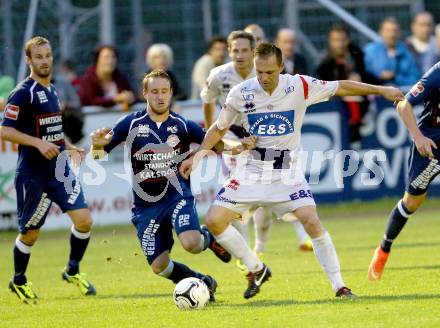 Fussball Regionalliga. SAK gegen Kalsdorf. Goran Jolic, (SAK), Dominik Hackinger (Kalsdorf). Klagenfurt, 5.9.2014.
Foto: Kuess
---
pressefotos, pressefotografie, kuess, qs, qspictures, sport, bild, bilder, bilddatenbank