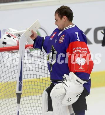 Eishockey. Champions Hockey League VSV gegen Briancon Diables Rouges. Jean Philippe Lamoureux (VSV). Villach, 4.9.2014.
Foto: Kuess 
---
pressefotos, pressefotografie, kuess, qs, qspictures, sport, bild, bilder, bilddatenbank