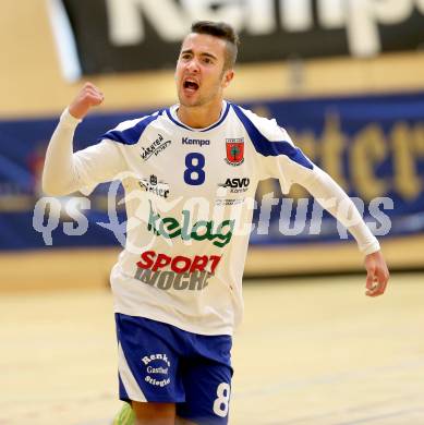 Handball Bundesliga. SC Ferlach gegen HSG Holding Graz. Jubel Melvin Bolic (Ferlach). Ferlach, 6.9.2014.
Foto: Kuess
---
pressefotos, pressefotografie, kuess, qs, qspictures, sport, bild, bilder, bilddatenbank