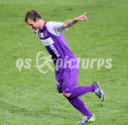 Fussball Regionalliga. SK Austria Klagenfurt gegen SC Sparkasse Weiz. Torjubel Rajko Rep (Klagenfurt). Klagenfurt, 12.9.2014.
Foto: Kuess
---
pressefotos, pressefotografie, kuess, qs, qspictures, sport, bild, bilder, bilddatenbank