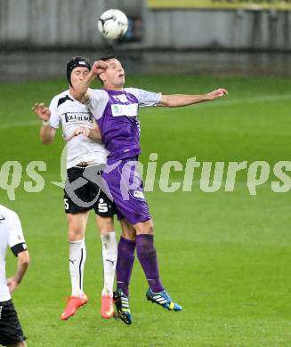 Fussball Regionalliga. SK Austria Klagenfurt gegen SC Sparkasse Weiz. Bernd Kager, (Klagenfurt), Christian Friedl (Weiz). Klagenfurt, 12.9.2014.
Foto: Kuess
---
pressefotos, pressefotografie, kuess, qs, qspictures, sport, bild, bilder, bilddatenbank