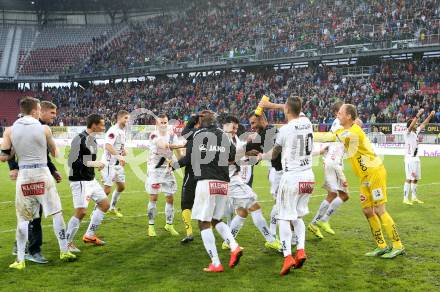 Fussball Bundesliga. RZ Pellets WAC gegen FC Red Bull Salzburg. Jubel  (WAC). Klagenfurt, am 14.9.2014.
Foto: Kuess

---
pressefotos, pressefotografie, kuess, qs, qspictures, sport, bild, bilder, bilddatenbank