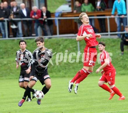 Fussball. Unterliga Ost. Ludmannsdorf gegen Kraig. Michael Krainer (Ludmannsdorf), Christian Groinig (Kraig).
Ludmannsdorf, 14.9.2014.
Foto: Kuess
---
pressefotos, pressefotografie, kuess, qs, qspictures, sport, bild, bilder, bilddatenbank