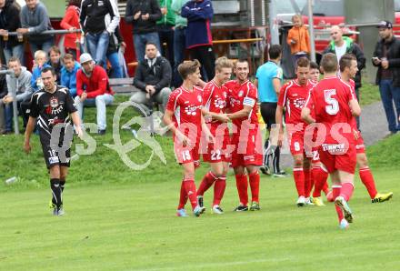 Fussball. Unterliga Ost. Ludmannsdorf gegen Kraig. Torjubel (Ludmannsdorf).
Ludmannsdorf, 14.9.2014.
Foto: Kuess
---
pressefotos, pressefotografie, kuess, qs, qspictures, sport, bild, bilder, bilddatenbank