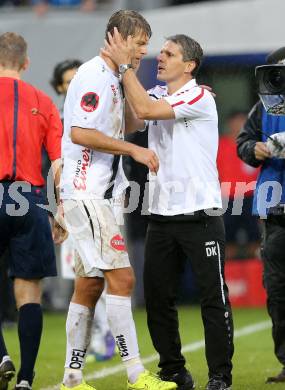 Fussball Bundesliga. RZ Pellets WAC gegen FC Red Bull Salzburg. Boris Huettenbrenner, Trainer Dietmar Kuehbauer (WAC). Klagenfurt, am 14.9.2014.
Foto: Kuess

---
pressefotos, pressefotografie, kuess, qs, qspictures, sport, bild, bilder, bilddatenbank