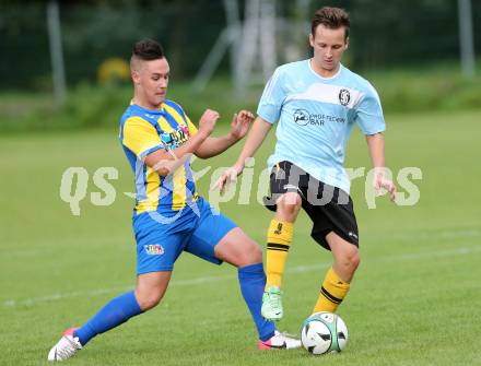 Fussball. 2. Klasse A. Lurnfeld gegen Gitschtal. Jakob Alexander Unterkofler, (Lurnfeld), Michael Jost (Gitschtal). Moellbruecke, 13.9.2014.
Foto: Kuess
---
pressefotos, pressefotografie, kuess, qs, qspictures, sport, bild, bilder, bilddatenbank