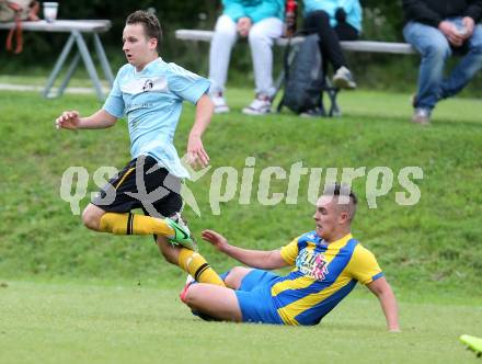 Fussball. 2. Klasse A. Lurnfeld gegen Gitschtal. Jakob Alexander Unterkofler, (Lurnfeld), Michael Jost (Gitschtal). Moellbruecke, 13.9.2014.
Foto: Kuess
---
pressefotos, pressefotografie, kuess, qs, qspictures, sport, bild, bilder, bilddatenbank