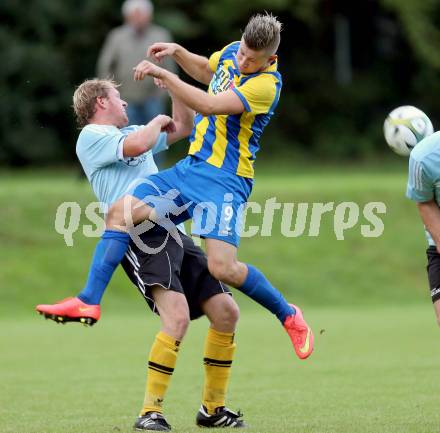 Fussball. 2. Klasse A. Lurnfeld gegen Gitschtal. Benjamin Friedrich Josef Maier, (Lurnfeld), Thomas Franz (Gitschtal). Moellbruecke, 13.9.2014.
Foto: Kuess
---
pressefotos, pressefotografie, kuess, qs, qspictures, sport, bild, bilder, bilddatenbank