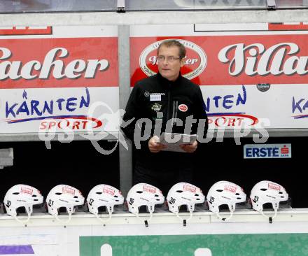 EBEL. Eishockey Bundesliga. EC VSV gegen HC TWK Innsbruck.  Trainer Hannu Jaervenpaeae (VSV). Villach, am 19.9.2014.
Foto: Kuess 


---
pressefotos, pressefotografie, kuess, qs, qspictures, sport, bild, bilder, bilddatenbank