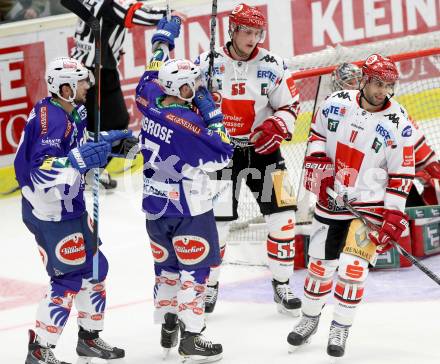 EBEL. Eishockey Bundesliga. EC VSV gegen HC TWK Innsbruck.  Torjubel Sean Ringrose (VSV). Villach, am 19.9.2014.
Foto: Kuess 


---
pressefotos, pressefotografie, kuess, qs, qspictures, sport, bild, bilder, bilddatenbank