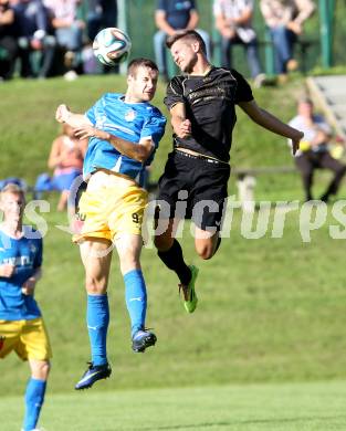 Fussball. Kaerntner Liga. Koettmannsdorf gegen Bleiburg. Daniel Globotschnig (Koettmannsdorf), Adnan Besic (Bleiburg). Koettmannsdorf, 20.9.2014.
Foto: Kuess
---
pressefotos, pressefotografie, kuess, qs, qspictures, sport, bild, bilder, bilddatenbank