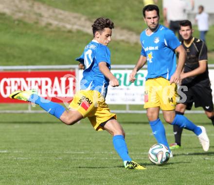 Fussball. Kaerntner Liga. Koettmannsdorf gegen Bleiburg. Arnold Gross  (Bleiburg). Koettmannsdorf, 20.9.2014.
Foto: Kuess
---
pressefotos, pressefotografie, kuess, qs, qspictures, sport, bild, bilder, bilddatenbank