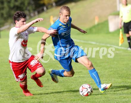 Fussball. Unterliga Ost. Sele Zell gegen Ludmannsdorf. Zan Kramar (Zell), Andreas Schawarz (Ludmannsdorf). Zell, 21.9.2014.
Foto: Kuess
---
pressefotos, pressefotografie, kuess, qs, qspictures, sport, bild, bilder, bilddatenbank