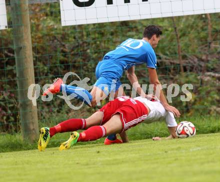 Fussball. Unterliga Ost. Sele Zell gegen Ludmannsdorf. Admir Hadzisulejmanovic (Zell), Dejan Smeh (Ludmannsdorf). Zell, 21.9.2014.
Foto: Kuess
---
pressefotos, pressefotografie, kuess, qs, qspictures, sport, bild, bilder, bilddatenbank